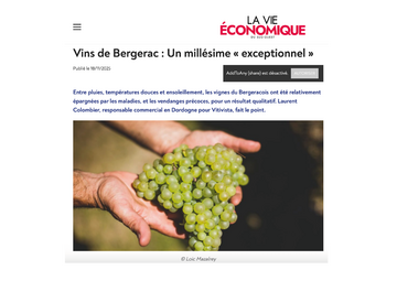 Vins de Bergerac: un millesime exceptionnel!
